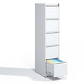 Classeur vertical en acier blanc à 5 tiroirs avec serrure, pour 1 utilisateur, bureau à domicile