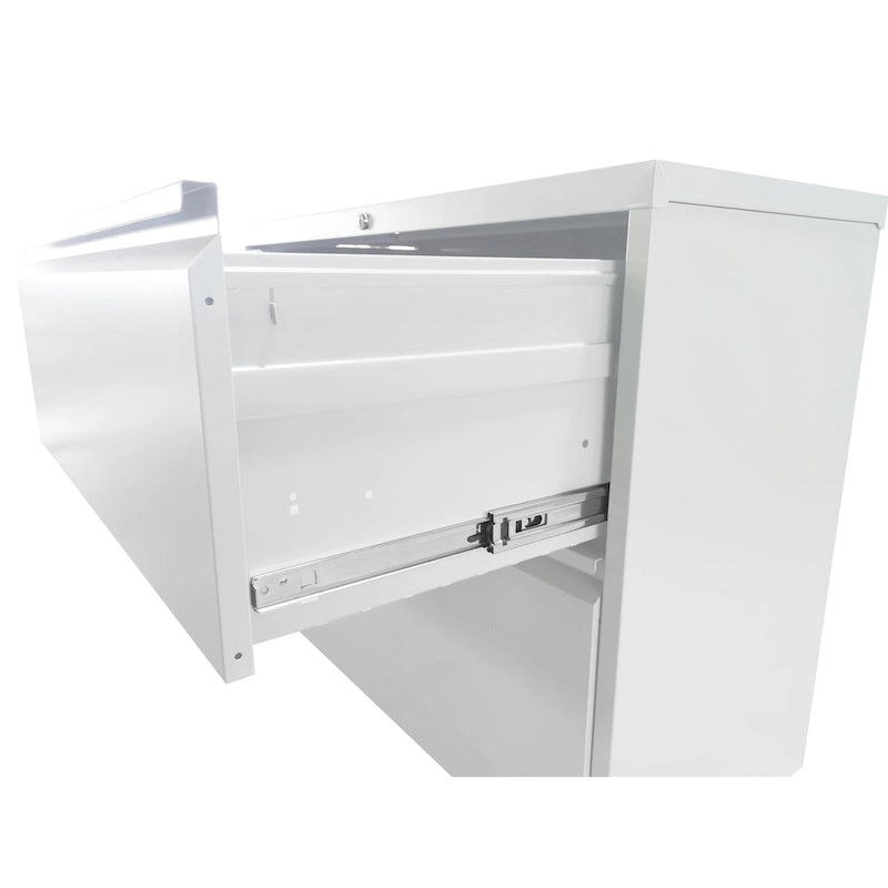 Classeur vertical en acier blanc à 5 tiroirs avec serrure, pour 1 utilisateur, bureau à domicile