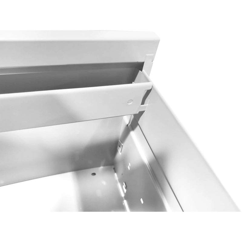 Classeur vertical en acier blanc à 5 tiroirs avec serrure, pour 1 utilisateur, bureau à domicile