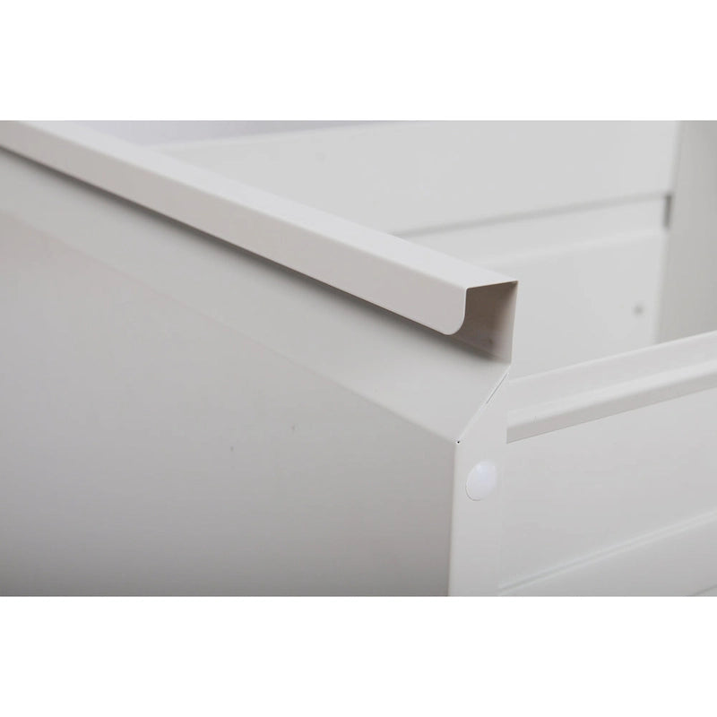 Classeur vertical en acier blanc à 5 tiroirs avec serrure, pour 1 utilisateur, bureau à domicile