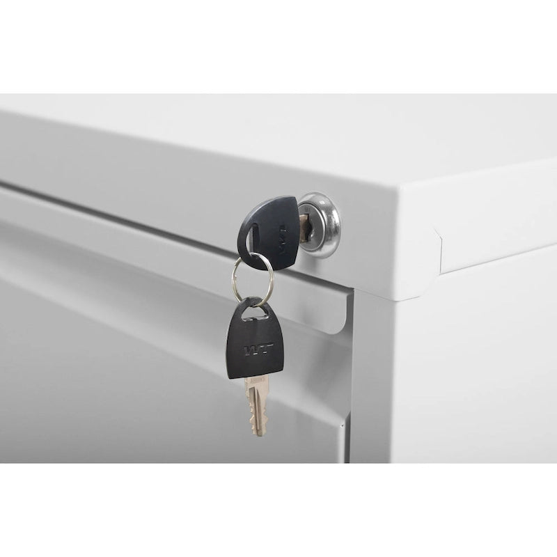 Classeur vertical en acier blanc à 5 tiroirs avec serrure, pour 1 utilisateur, bureau à domicile