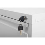 Classeur vertical en acier blanc à 5 tiroirs avec serrure, pour 1 utilisateur, bureau à domicile
