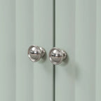 Bahut ondulé à 4 portes avec pieds cylindriques Bleu marine / Vert clair / Noir / Blanc, 1 pièce