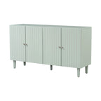 Bahut ondulé à 4 portes avec pieds cylindriques Bleu marine / Vert clair / Noir / Blanc, 1 pièce