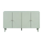 Bahut ondulé à 4 portes avec pieds cylindriques Bleu marine / Vert clair / Noir / Blanc, 1 pièce