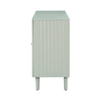 Bahut ondulé à 4 portes avec pieds cylindriques Bleu marine / Vert clair / Noir / Blanc, 1 pièce