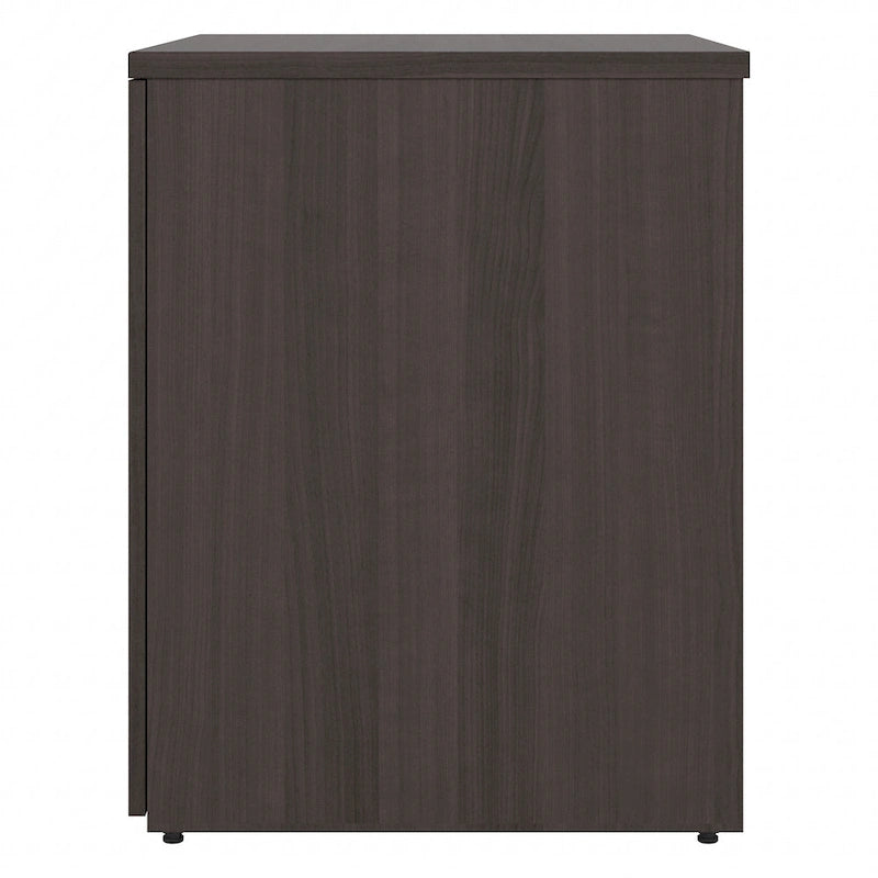 Armoire de rangement de bureau 2 portes gris orage / blanc avec serrure – Utilisateur unique
