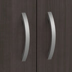 Armoire de rangement de bureau 2 portes gris orage / blanc avec serrure – Utilisateur unique