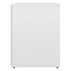 Armoire de rangement de bureau 2 portes gris orage / blanc avec serrure – Utilisateur unique