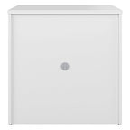 Armoire de rangement de bureau 2 portes gris orage / blanc avec serrure – Utilisateur unique