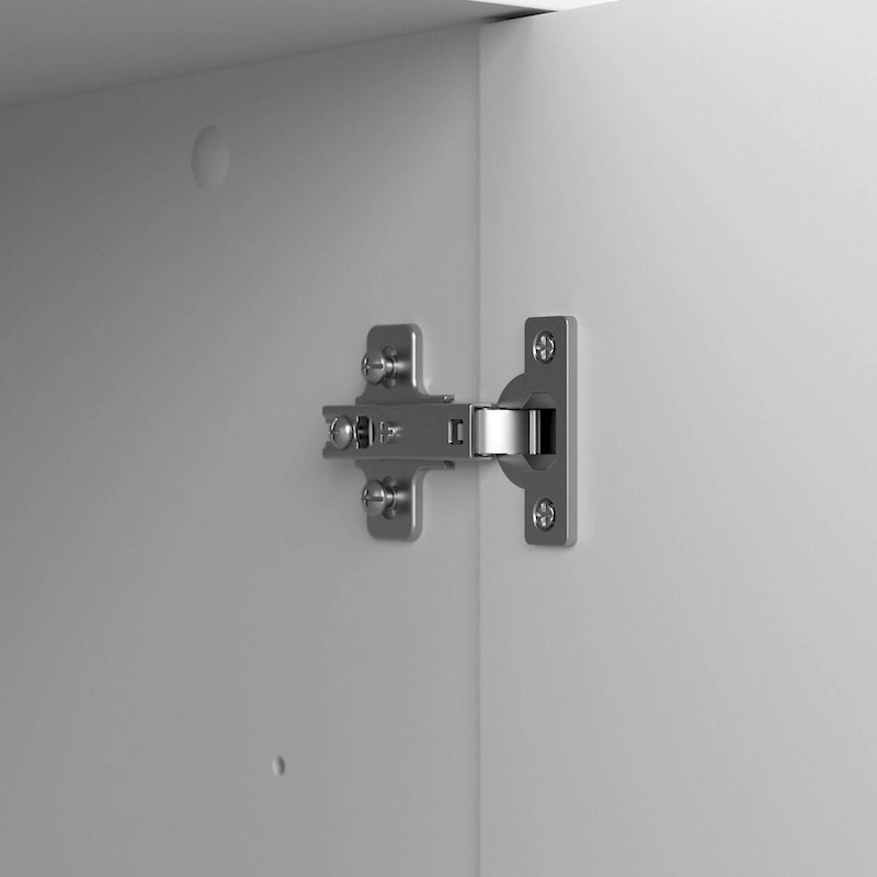 Armoire de rangement de bureau 2 portes gris orage / blanc avec serrure – Utilisateur unique