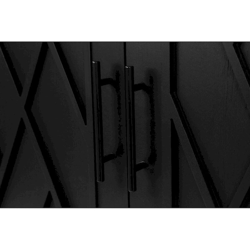 Bahut 4 portes Marron / Noir / Café, 1 unité