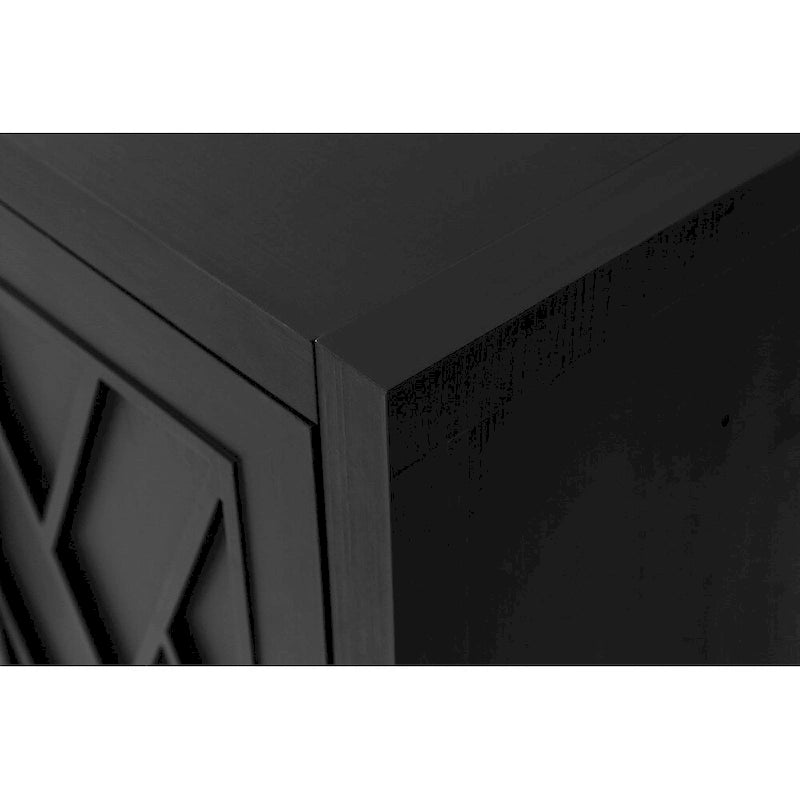 Bahut 4 portes Marron / Noir / Café, 1 unité