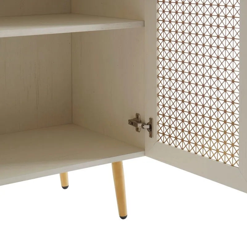 Buffet Armoire de rangement en bois Chêne rustique / Noir / Blanc, 30,8 po L