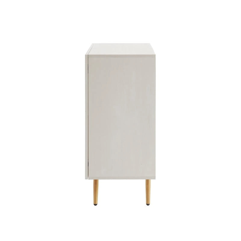 Buffet Armoire de rangement en bois Chêne rustique / Noir / Blanc, 30,8 po L