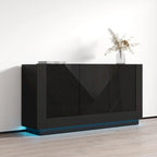 Blanc / Noir | Buffet hautement brillant | Assemblage par 1 personne
