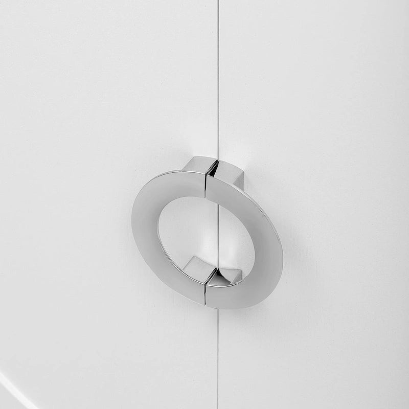 Bahut en placage de bois bleu marine / blanc / noir — Assemblage par 1 personne