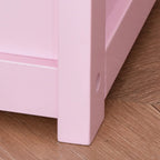 Banc de rangement pour enfants rose/gris/blanc avec couvercle de sécurité – Coffre à jouets et siège 2 en 1