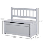 Banc de rangement pour enfants rose/gris/blanc avec couvercle de sécurité – Coffre à jouets et siège 2 en 1
