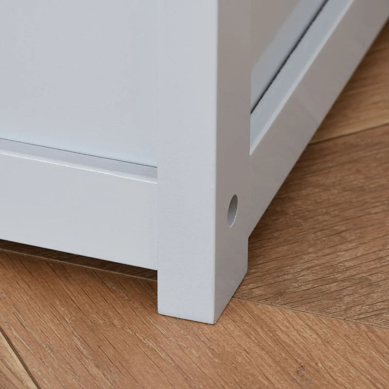 Banc de rangement pour enfants rose/gris/blanc avec couvercle de sécurité – Coffre à jouets et siège 2 en 1