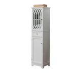 Meuble de Rangement Haut Blanc Brillant avec 2 Portes et Tiroir – Utilisation par 1 Personne
