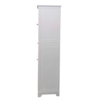 Meuble de Rangement Haut Blanc Brillant avec 2 Portes et Tiroir – Utilisation par 1 Personne