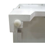 Meuble de Rangement Haut Blanc Brillant avec 2 Portes et Tiroir – Utilisation par 1 Personne