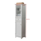 Meuble de Rangement Haut Blanc Brillant avec 2 Portes et Tiroir – Utilisation par 1 Personne