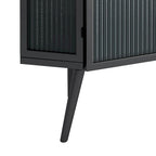 Meuble d'angle de sol en métal blanc/noir, porte simple, 2 étagères