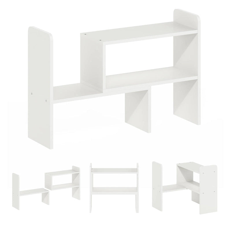 Étagère de bureau simple en chêne français / expresso / blanc