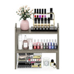Étagère de bureau simple en chêne français / expresso / blanc