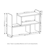 Étagère de bureau simple en chêne français / expresso / blanc