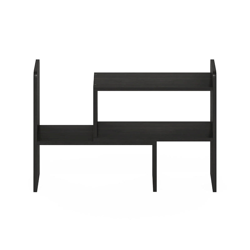 Étagère de bureau simple en chêne français / expresso / blanc