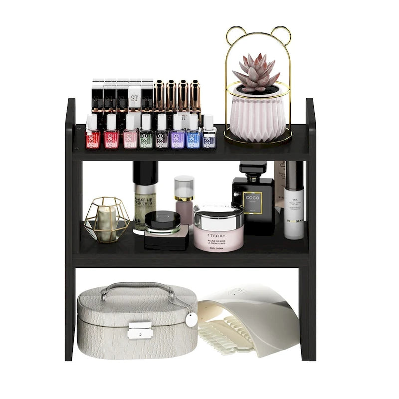 Étagère de bureau simple en chêne français / expresso / blanc
