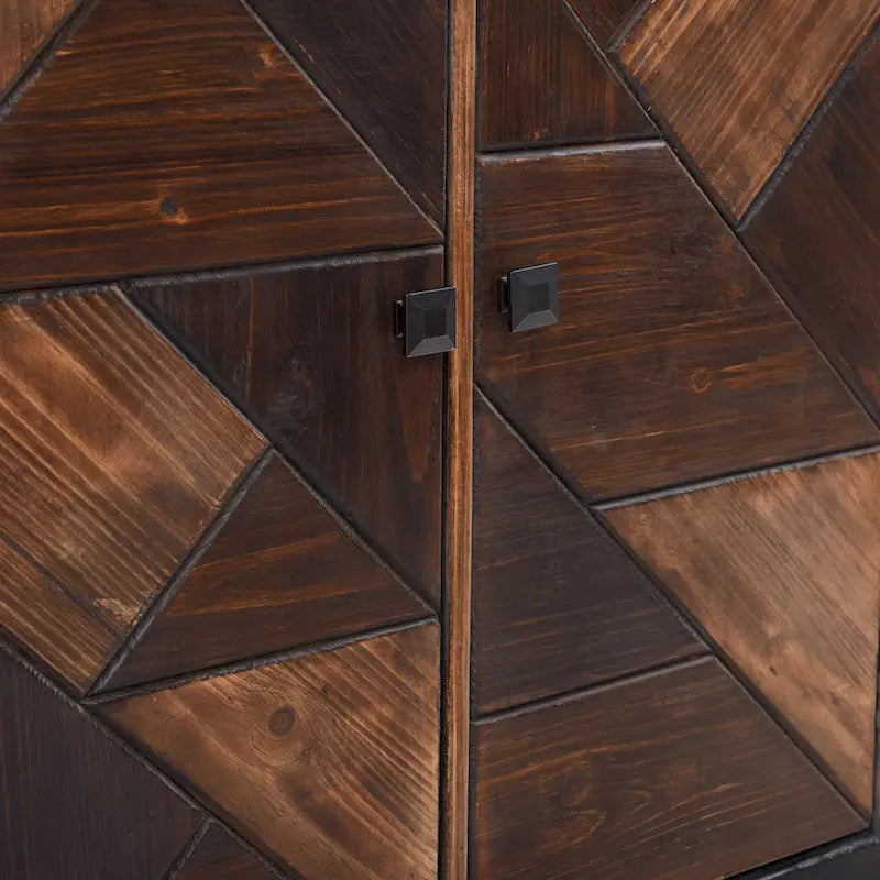 Crédence à 3 portes Espresso Chevron