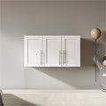 Stackable Wood Wall Mounted Storage Cabinet,White