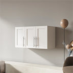 Armoire de rangement murale blanche, empilable, simple