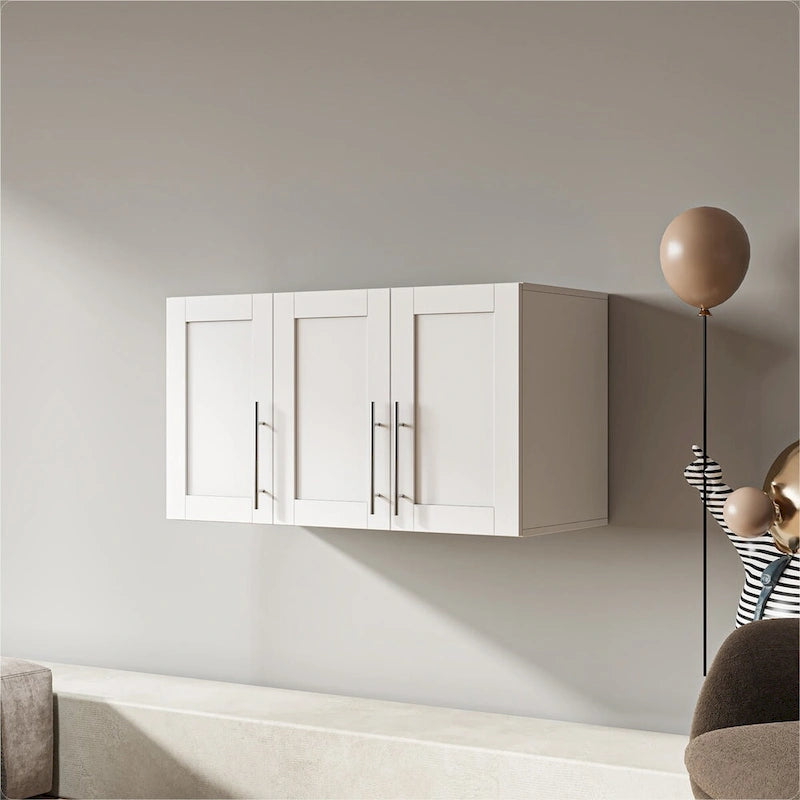Armoire de rangement murale blanche, empilable, simple