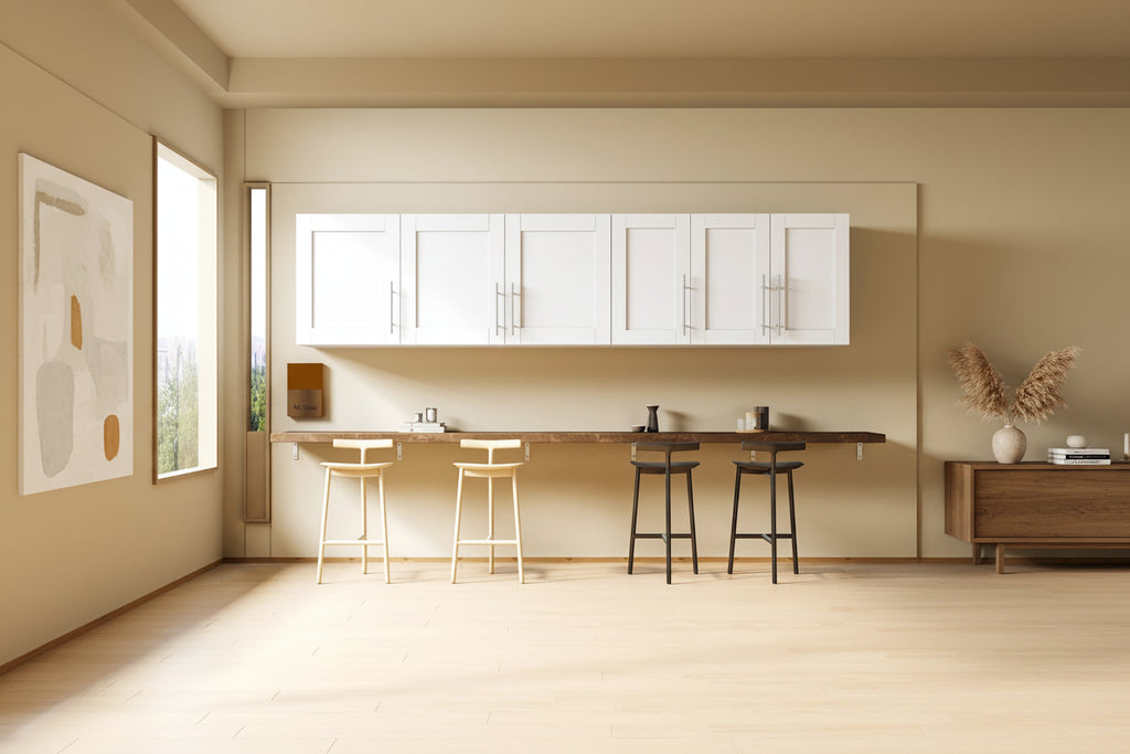Armoire de rangement murale blanche, empilable, simple