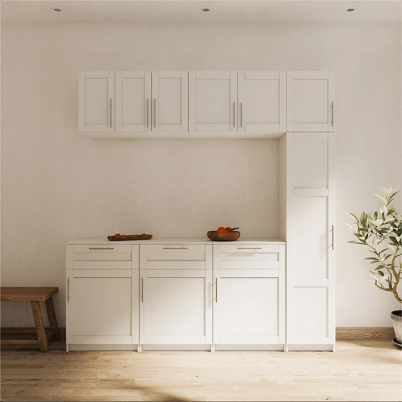 Armoire de rangement murale blanche, empilable, simple