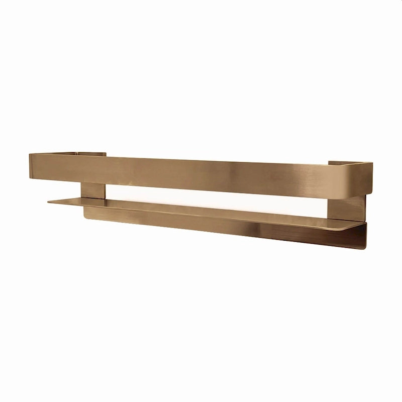 Étagère-barre d'appui en acier inoxydable de 20 po avec rail – Bronze Champagne / Chrome poli / Acier inoxydable brossé / Noir mat