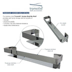 Étagère-barre d'appui en acier inoxydable de 20 po avec rail – Bronze Champagne / Chrome poli / Acier inoxydable brossé / Noir mat