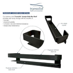 Étagère-barre d'appui en acier inoxydable de 20 po avec rail – Bronze Champagne / Chrome poli / Acier inoxydable brossé / Noir mat