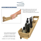 Étagère-barre d'appui en acier inoxydable de 20 po avec rail – Bronze Champagne / Chrome poli / Acier inoxydable brossé / Noir mat