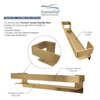Étagère-barre d'appui en acier inoxydable de 20 po avec rail – Bronze Champagne / Chrome poli / Acier inoxydable brossé / Noir mat