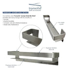 Étagère-barre d'appui en acier inoxydable de 20 po avec rail – Bronze Champagne / Chrome poli / Acier inoxydable brossé / Noir mat