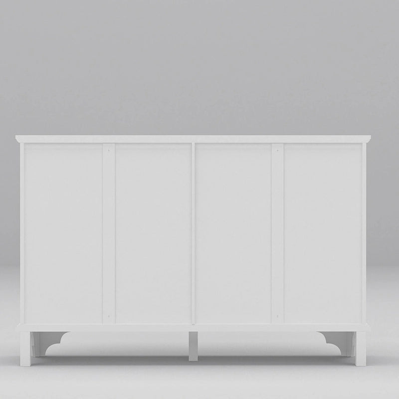 Meuble de rangement rétro blanc style palais — Portes en verre acrylique, 1 pièce