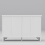 Meuble de rangement rétro blanc style palais — Portes en verre acrylique, 1 pièce