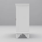 Meuble de rangement rétro blanc style palais — Portes en verre acrylique, 1 pièce