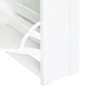 Meuble à chaussures minimaliste en bois blanc/noir – Peut contenir 8 à 12 paires